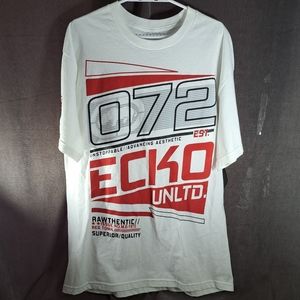 Ecko Unltd MMA 072 Unstoppable White with Red and Black Graphic Logo Tee NWT XL